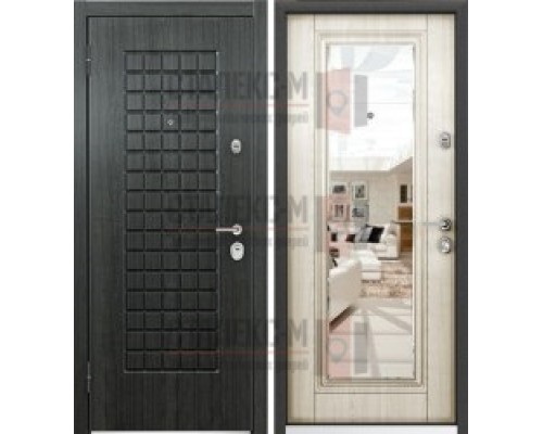 Металлическая дверь МДФ - МДФ с зеркалом -4